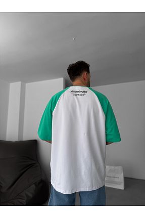 تیشرت سفید مردانه اورسایز BYBASICMAN - کد 901829871