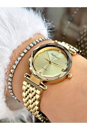 ساعت مچی طلائی زنانه 31-35 میلی متر Ferrucci - کد 901825777