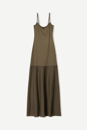 لباس خاکی زنانه بافتنی Bershka - کد 901865835