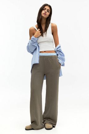 شلوار طوسی زنانه پنبه ای Pull & Bear - کد 899423927