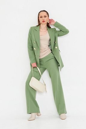 ست بالاتنه و پائین تنه خاکی زنانه بافتنی LOVELF - کد 902974145