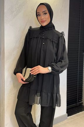 تونیک حجاب مشکی زنانه بافتنی Julude - کد 901843423