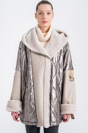 کاپشن رنگی زنانه گشاد Lebeni - کد 888530980