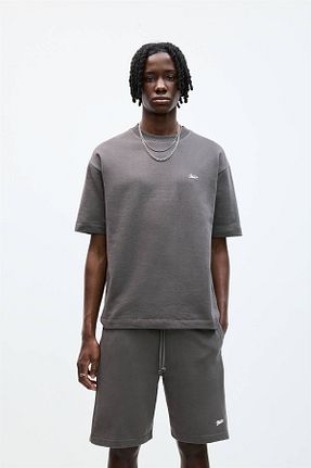 تیشرت طوسی مردانه اورسایز Pull & Bear - کد 901848925