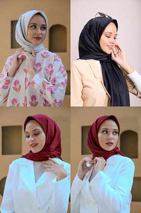 روسری رنگی پنبه پلی استر lamella - کد 901882405