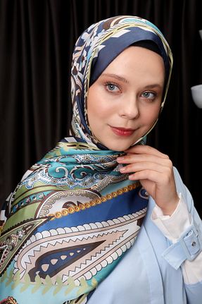 شال سرمه ای زنانه پلی استر Levidor - کد 901877670
