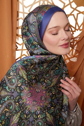 شال سرمه ای زنانه Poly Twill Levidor - کد 901901259