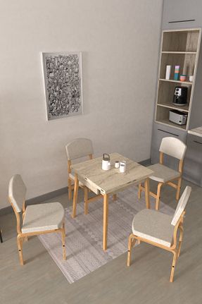 ست میز آشپزخانه سفید MDF VİLİNZE - کد 901992462