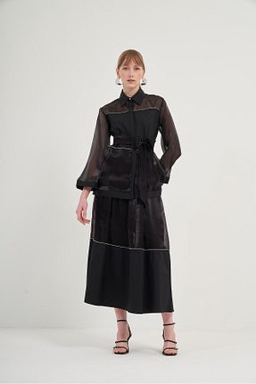 ست بالاتنه و پائین تنه مشکی زنانه بافتنی FTZ WOMEN - کد 901878872