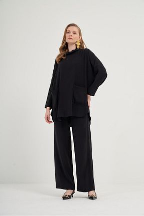 ست بالاتنه و پائین تنه مشکی زنانه بافتنی FTZ WOMEN - کد 901880557
