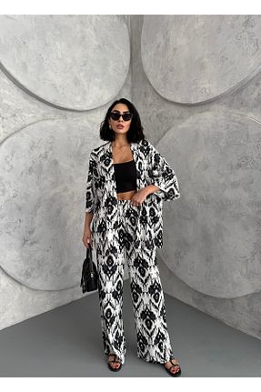 ست بالاتنه و پائین تنه مشکی زنانه جین LAMİFUSTORE - کد 900626786
