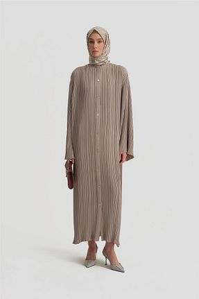 کلاه و ابایا طوسی زنانه پلی استر Armine - کد 901900389