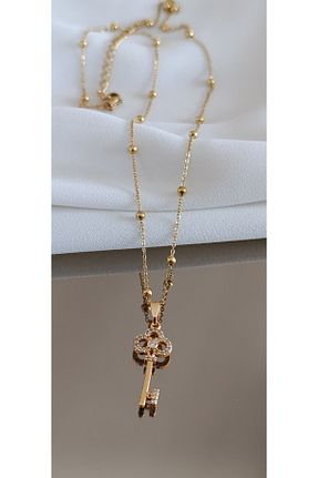گردنبند استیل ( فولاد ) طلائی زنانه استیل (فولاد) SENAM TAKI - کد 886320612