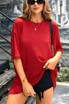 تیشرت قرمز زنانه اورسایز blackbonds - کد 901897848