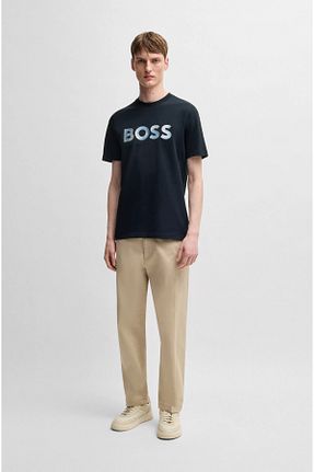 تیشرت سرمه ای مردانه رگولار BOSS - کد 901905016