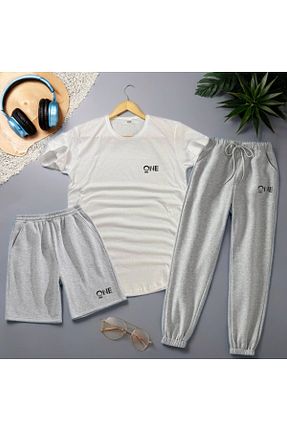 ست بالاتنه و پائین تنه طوسی زنانه بافتنی Fifty Color - کد 901905752