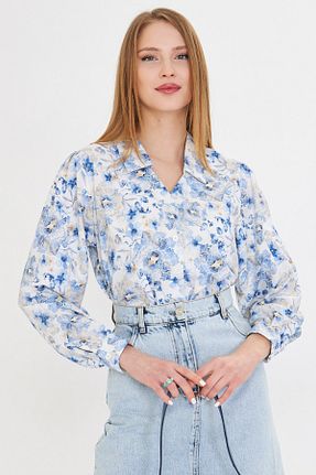 پیراهن آبی زنانه رگولار armonika - کد 901906518