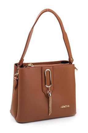 کیف دوشی قهوه ای زنانه چرم مصنوعی Armine - کد 787873848