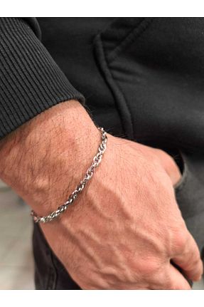 دستبند استیل (فولاد) متالیک مردانه استیل (فولاد) Kusakli - کد 901932980