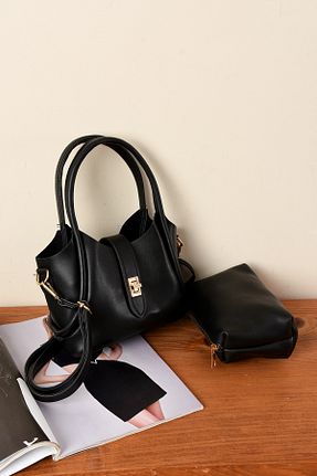 کیف دوشی مشکی زنانه چرم مصنوعی lilienbag - کد 772354744