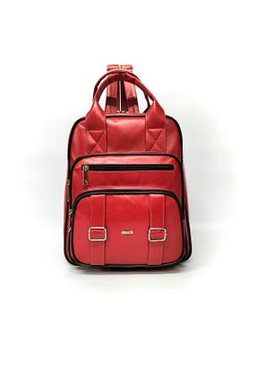 کوله پشتی قرمز زنانه سایز متوسط LEATHERSU - کد 869290451