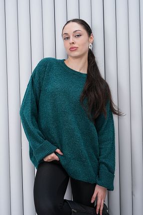 پلیور سبز زنانه ساده İVESA - کد 895947182