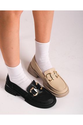 کفش لوفر مشکی زنانه چرم مصنوعی ZSHOES - کد 901942274