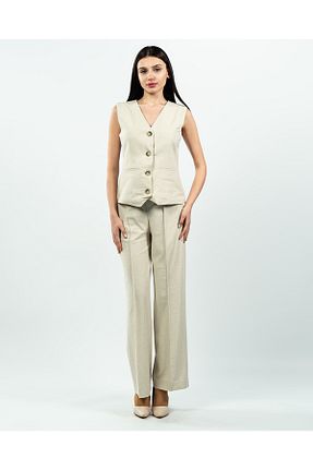 ست بالاتنه و پائین تنه بژ زنانه بافتنی maf collection - کد 901947155