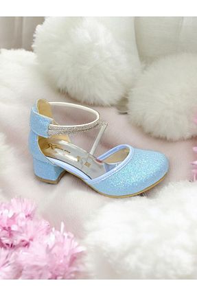 کفش پاشنه بلند کلاسیک آبی بچه گانه سنگ PATİK BEBE - کد 880016847