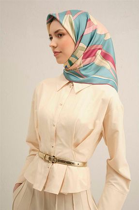 روسری سبز کرپ ساتن ابریشم Armine - کد 901951105