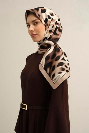 روسری مشکی کرپ ساتن ابریشم Armine - کد 900827339
