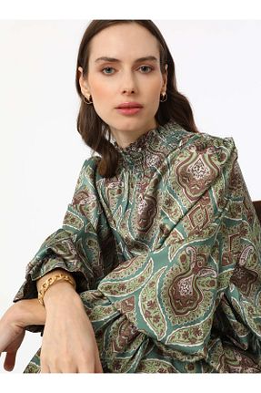 لباس حجاب سبز زنانه رگولار Refka - کد 750481410