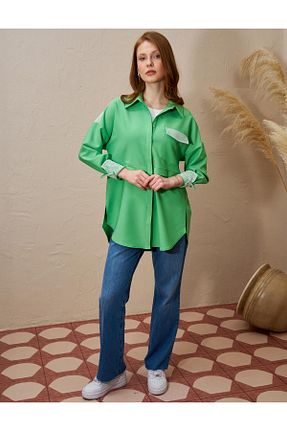 تونیک حجاب سبز زنانه ویسکون Kayra - کد 903230637
