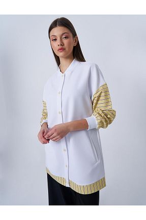 تونیک حجاب سفید زنانه ویسکون KYR - کد 901984898