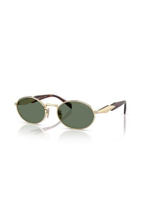 عینک آفتابی طلائی زنانه 55 Prada - کد 881922025