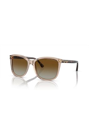 عینک آفتابی قهوه ای زنانه 56 Emporio Armani - کد 807600638