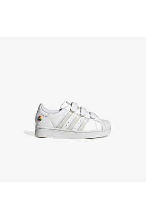 کفش اسنیکر سفید بچه گانه پارچه ای adidas - کد 899571948