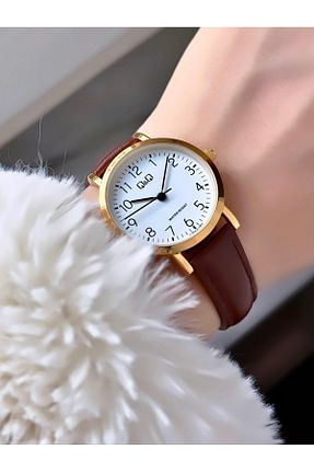 ساعت مچی قهوه ای زنانه 26-30 میلی متر Q&Q - کد 868434189