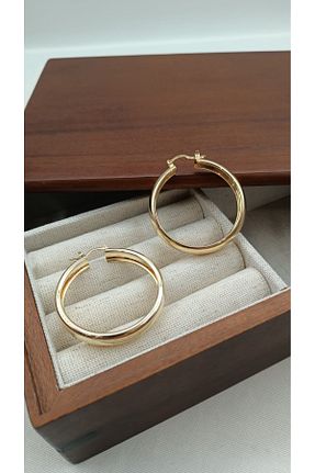 گوشواره جواهر طلائی روکش طلا Jerie - کد 902048755