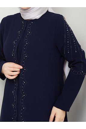 لباس حجاب سرمه ای زنانه رگولار ESLEMNUR - کد 902059289