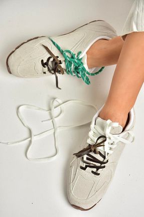 کفش اسنیکر طوسی زنانه بند دار Fox Shoes - کد 902081471