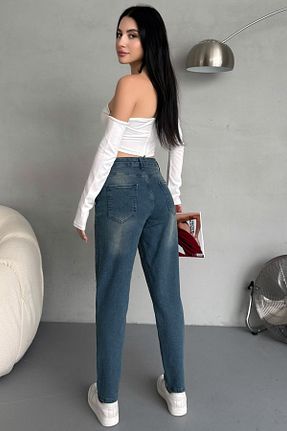 شلوار جین آبی زنانه پاچه بدون کش MissKybele - کد 902079641