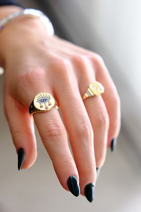 انگشتر استیل (فولاد) زرد بچه گانه استیل (فولاد) mysteriajewelry - کد 900771446