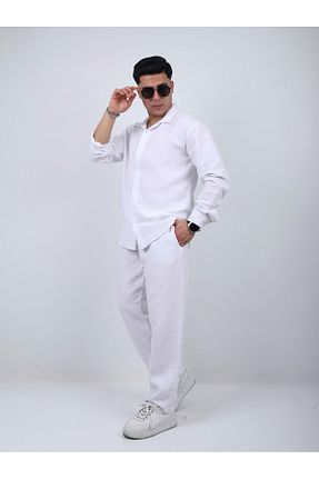 ست بالاتنه و پائین تنه سفید زنانه بافتنی MFU collection - کد 902087143