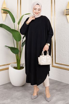 تونیک حجاب مشکی زنانه جرسی Genel Markalar - کد 903739235