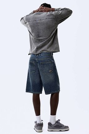 شلوارک و برمودا سرمه ای مردانه پنبه ای Pull & Bear - کد 902099644