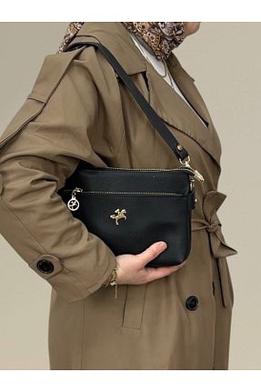 کیف دوشی مشکی زنانه چرم مصنوعی Nas Bag - کد 902086167