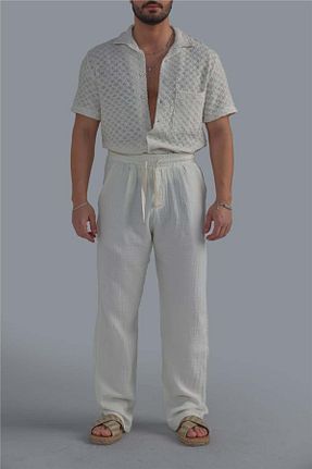 شلوار سفید مردانه جین OUTFİT MAN - کد 900269889