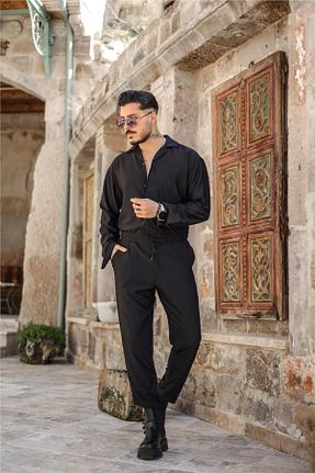 شلوار مشکی مردانه پارچه OUTFİT MAN - کد 810565957