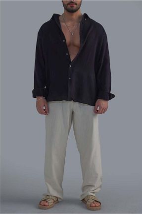 شلوار بژ مردانه کتان OUTFİT MAN - کد 902126918
